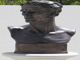 Adam Lindsay Gordon Bronze Bust - Accommodation Gladstone 0
