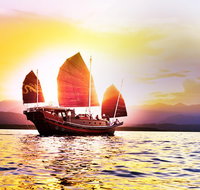 Shaolin Sunset Sailing Aboard Authentic Chinese Junk Boat