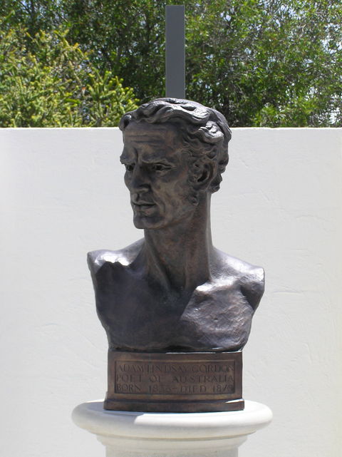 Adam Lindsay Gordon Bronze Bust - Accommodation Gladstone 0