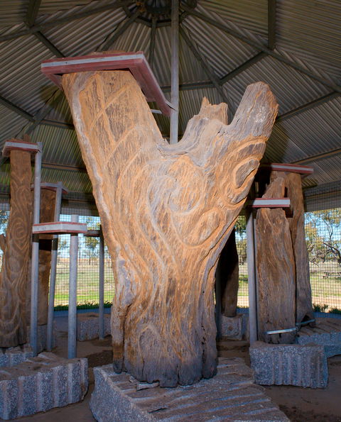 Collymongle Carved Trees - Accommodation Gladstone 0