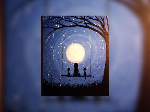 Grab A Glass Of Wine And Learn To Paint 'Moonrise'! - Accommodation Gladstone 0